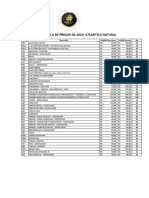 Tabela de Preços de 2023 2