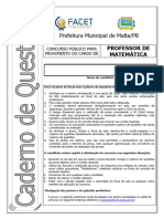 Facet - Professor de Matemática-Malta-Pb