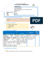 SESION CT. Indagamos Sobre Los Deberes de Los Niños y Niñas.