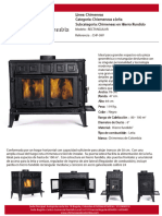 Ficha Técnica Chimenea de Hierro Fundido Rectangular