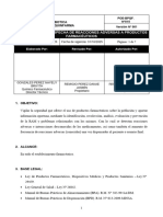 Poes 015 Notificación de Sospecha de Reacciones Adversas A Productos Farmacéuticos