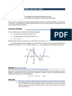 3.2 Teorema de Rolle y Del Valor Medio