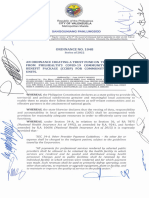 Ordinance No: Ordinance A Trust The Proceeds Philhealth Covid 19 Community Isolation Benefit Isolation Units