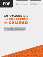 Gasto Publico para Una Educacion de Calidad