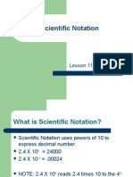 Algebra 1 Notes YORKCOUNTY FINAL Unit 5 Lesson 11 - Scientific - Notation