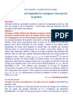 La Durée Pendant Laquelle Le Voyageur Raccourcit La Prière