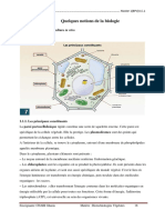 Quelques Notions de Biologie