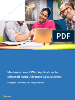 Modernization of Web Apps To Microsoft Azure Advanced Specialization Overview Corrected