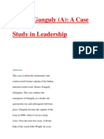 Sourav Ganguly (A) : A Case Study in Leadership: Abstract