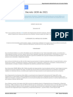 Decreto - 1630 - de - 2021 Gestión Integral de Las Sustancias Químicas de Uso Industrial, Incluida Su Gestión Del Riesgo