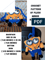 Crochet Pattern of Plush Minion Backpack