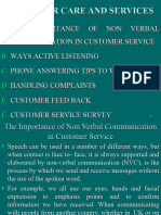 Customer Care and Services Part IV