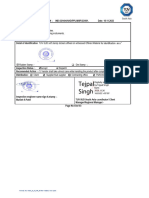 Format. No: TSSA - IS - IN - FR - 05 Rev 4 Dated. 15.01.2021