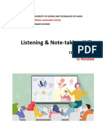 Syllabus - B1 - Listening - Note-Taking - 28h - 2023-2024