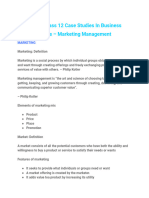 CBSE Class 12 Case Studies in Business Studies - Marketing Managemen