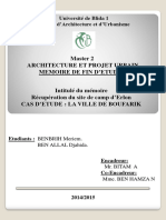 Master 2 Architecture Et Projet Urbain Memoire de Fin D'Etudes