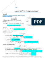 Solution - Série de TD - N°03 - Compression Simple