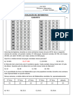 Avaliação de Matemática