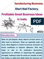 Wire Nails Manufacturing Business. How To Start Nail Factory. Profitable Small Business Ideas in India-887813