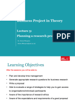 BPIT Lecture 5 - Planning A Research Proposal