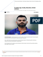 Virat Kohli Biography - Birth, Age, Family, Education, Cricket Career, Retirement, Stats, Net Worth, Wife, Daughter and More