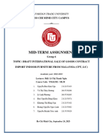 Explanatory Notes - Import Indoor Furniture From Malaysia (CPT, L - C)