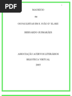 Bernardo Guimarães - Mauricio Ou Os Paulistas em São João Del Rei