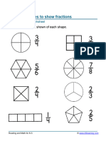 Grade 1 Coloring Fractions Shapes 2