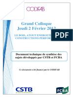 Document Synthese - Etudes Hygrothermique - CSTB - Fcba