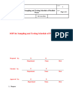 SOP For Sampling and Testing Schedule of Purified Water