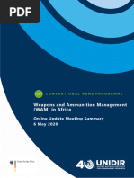 Weapons and Ammunition Management (WAM) in Africa - Rapport English May 2020