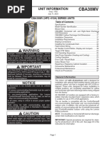 CBA38MV Air Handler Maintenance Manual