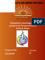 Chemistry Investigatory Project On Preparationn-Of-Potassh-Alum