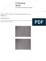 Class 12 SCIENCE Practical Readings and Projects - Class 12 ISC P