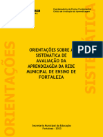 Orientações Sobre A Sistemática de Avaliação Da Aprendizagem Da Rede