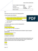 Business Analytics For Decision Making Mid Term Exam DR Mahmoud Beshr