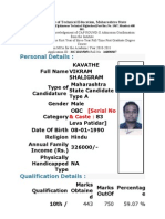 Personal Details:: Kavathe