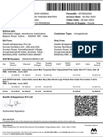 Bill To / Ship To:: Qty Gross Amount Discount Other Charges Taxable Amount CGST SGST/ Ugst Igst Cess Total Amount