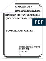 Physics Investigatory Project Class 12 Logic Gates