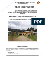 TDR Perfil Centro de Salud Pataypampa