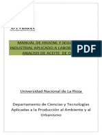 Higiene y Seguridad - Laboratorio de Aceite de Oliva