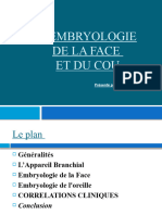 L'Embryologie de La Face