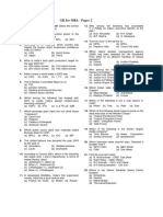 GK For MBA - Paper 2: Directions For Questions 1 To 40: Select The Correct