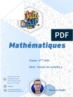 Mathématiques: Classe: 4 Info