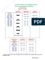 Schedule - Exams 2S 2022-2023