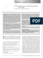 Ergonomic Analysis of The Surgical Position in Functional Endoscopic Sinus