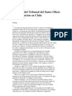 Historia Del Tribunal Del Santo Oficio de La Inquisición en Chile