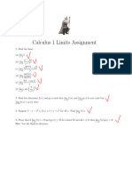 Calculus 1 Limits Assignment