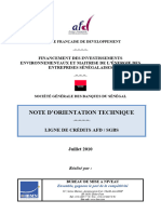 Note D'orientation Technique BMN - Ligne de Credit E-EE SGBS - AFD