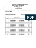 2nd Btech - Notice Room Allotment Seating Plan Cr201